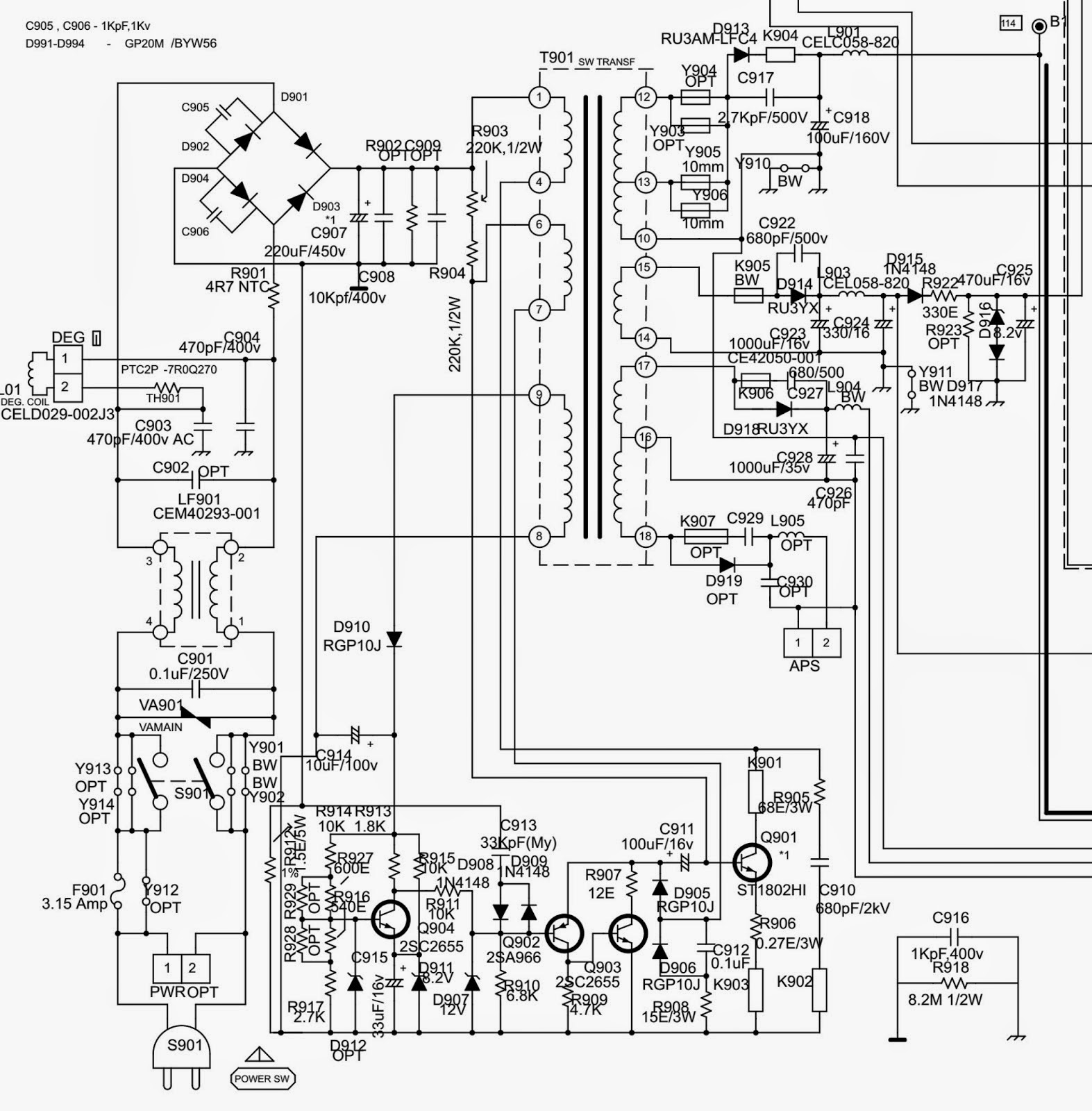 Onida Black Tv Circuit Diagram