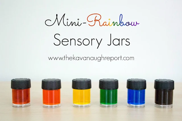 These mini rainbow sensory jars are a fun way to introduce colors in a Montessori home. This open ended exploration is easy to make a fun for babies and young toddlers.