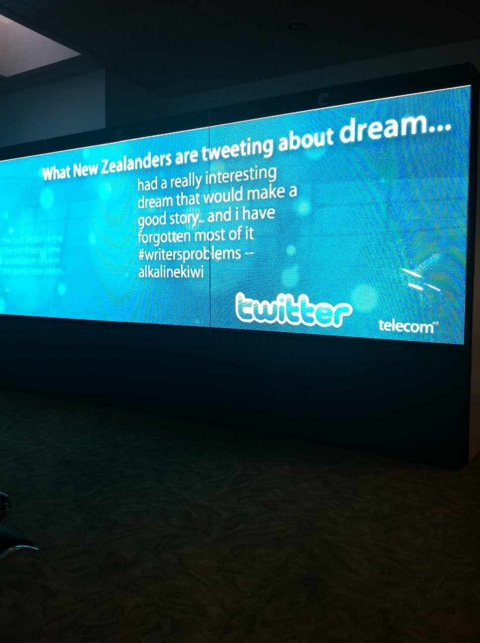 The Envy Collection Tweet Wall Auckland Airport