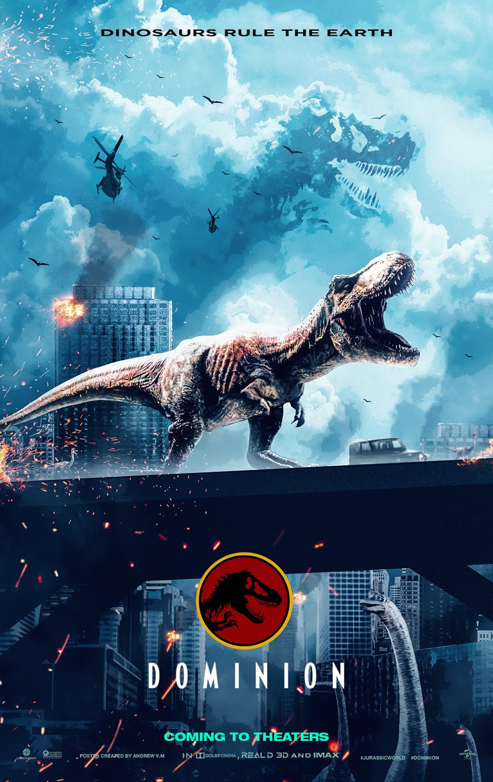 Jurassic World DOMINION Poster REXY (TREX) 2021