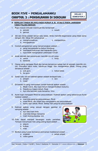 Soal Mid Semester 2 Kelas 1 Tema 5 Ilmusosial Id