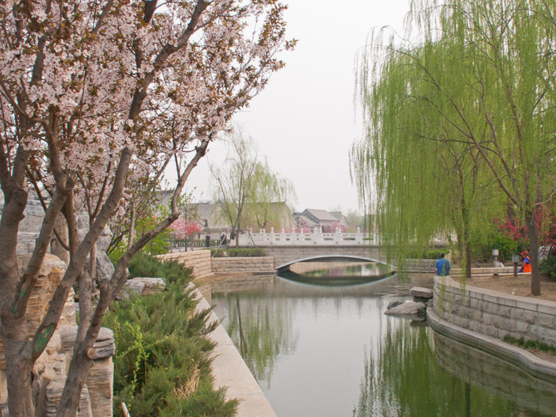 Canal dans un quartier de hutong à Pékin