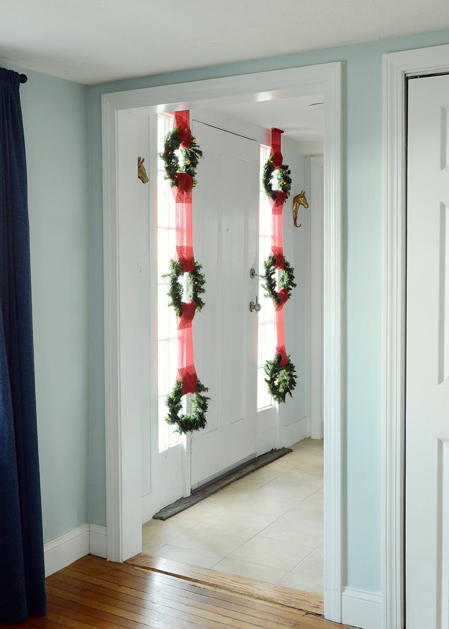 Easy Christmas Wreath Window Display | Design Fixation