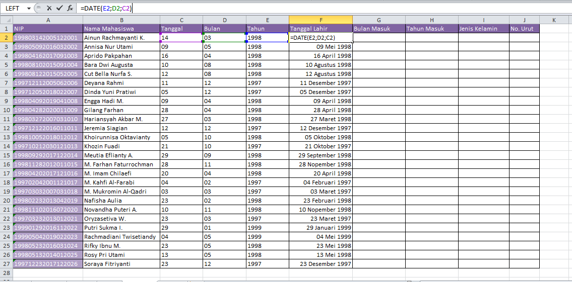Fungsi Mid Left Right Dan If Pada Ms Excel