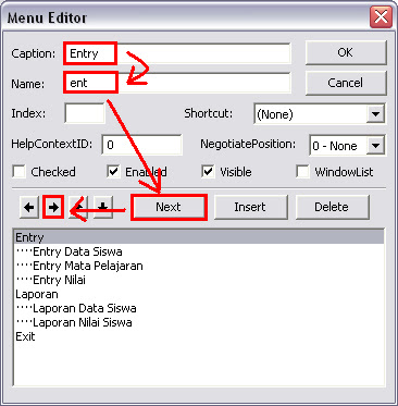 Cara Membuat Program Menu Utama Dengan Menu Editor Pada Visual Basic 6.0