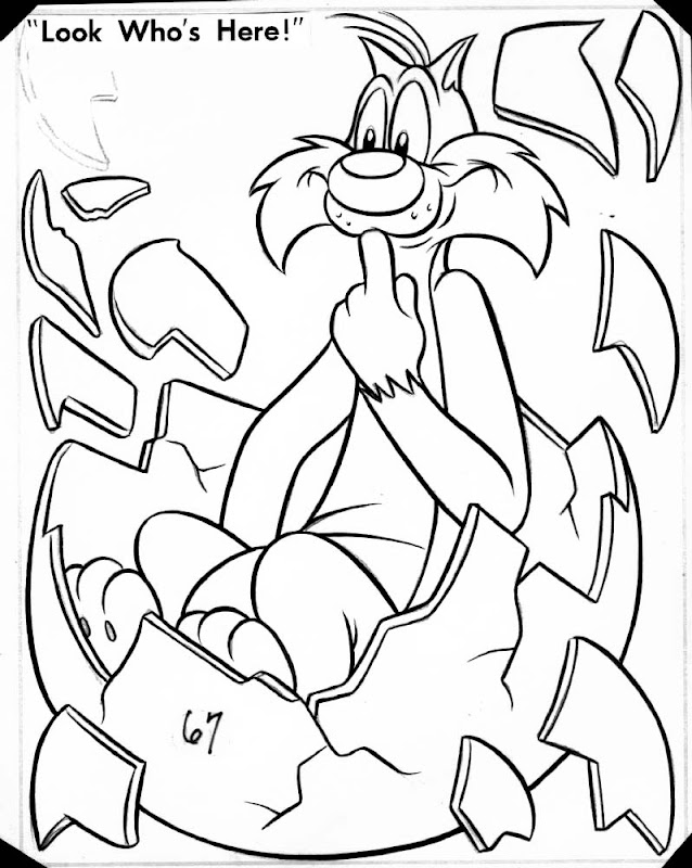 Sylvester Coloring Pages Looney Tunes title=