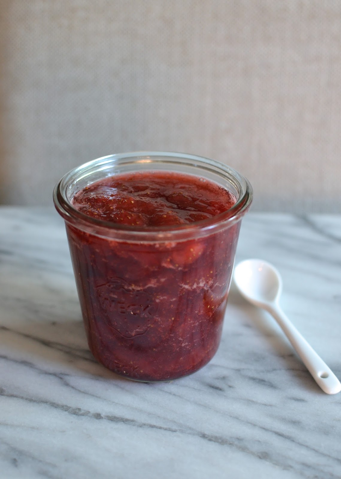 Playing with Flour Easy strawberry jam, and vanillastrawberry swirl