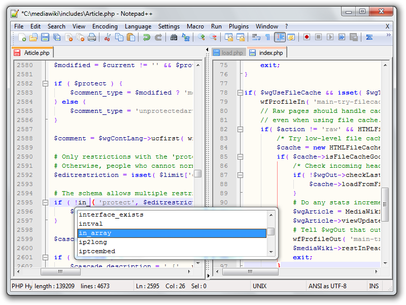 Espacio virtual de estudio, ética y sociocultura internacional. NOTEPAD++