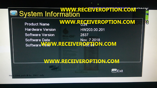 GX6605S HARDWARE VERSION HW203.00.201 POWERVU KEY NEW SOFTWARE