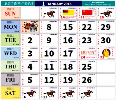 Kalendar Kuda Tahun 2018 Malaysia