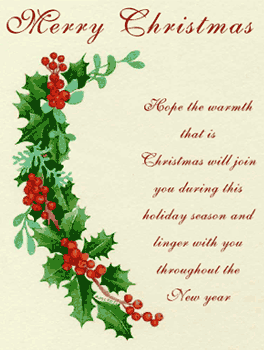 christmas card note