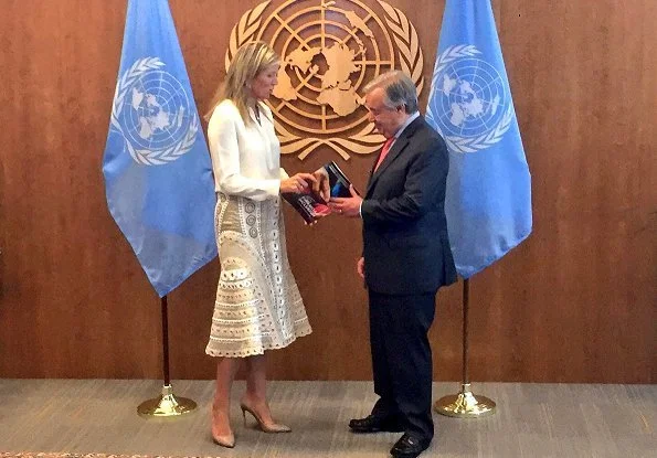 Queen Maxima met with United Nations Secretary-General Antonio Guterres