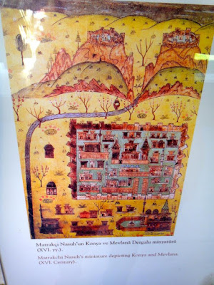 The painting of the map of ancient Konya in Mevlana Musezi