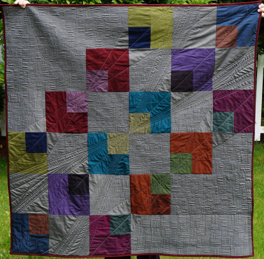 Quilty Habit Reflection Modern Quilt Tutorial for Oakshott Lipari