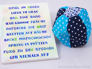 Babygeschenk mit Plotter und Airbrushpistole und genähte Ballonhülle