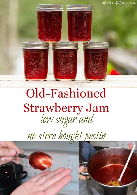 Strawberry Jam Recipe without Pectin and Low Sugar
