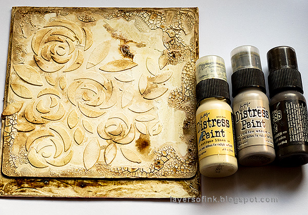Layers of ink - Roses Mixed Media Panel Tutorial by Anna-Karin Evaldsson. Paint with acrylic paint.