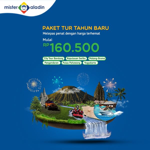 MisterAladin - Promo SUPER HEMAT di Liburan Tahun Baru 2019 MisterAladin - Promo SUPER HEMAT di Liburan Tahun Baru 2019