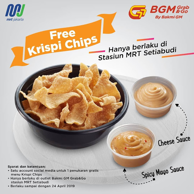 #BakmiGM - #Promo Free Krispi Chips di GM Grab & Go MRT Setiabudi (s.d 24 April 2019)
