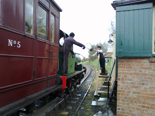 Exchanging tokens at Marley Hill signalbox