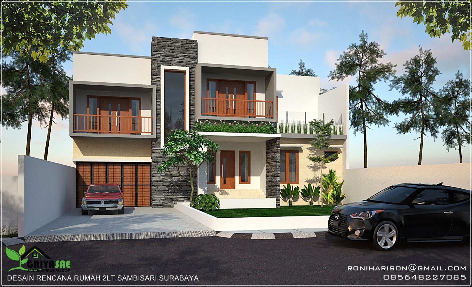 GriyaSae: Desain rumah 2 lantai minimalis modern