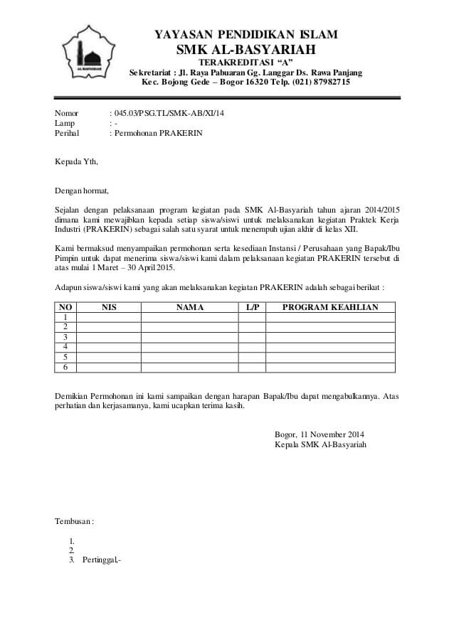 Contoh Surat Permohonan Magang Kerja yang Baik dan Benar 