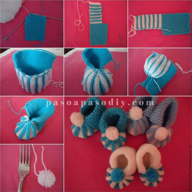 Patucos Escarpines Para Bebe Paso A Paso Dos Agujas Zapatos