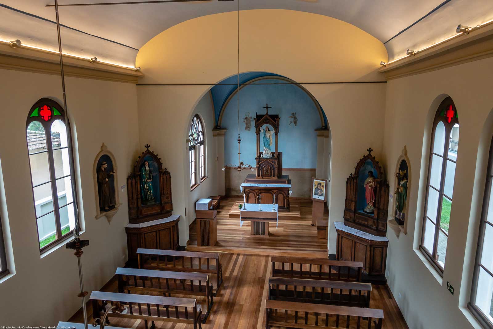 Fotografando Curitiba Capela Nossa Senhora da Glória o interior