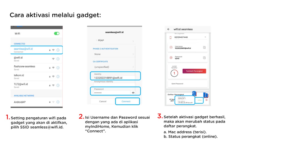 Tidak bisa masuk wifi dari dumper