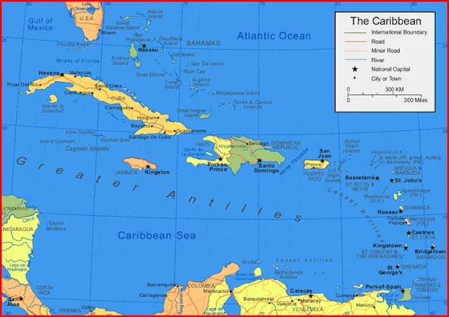 image: Caribbean Islands Map HD