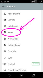 Evernote Android App: customize note creation button "+" - quick text notes 4