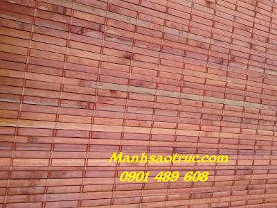 Mành sáo tre cật màu nâu đỏ( bản 1cm)