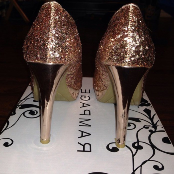 Rose Gold Glitter Heels