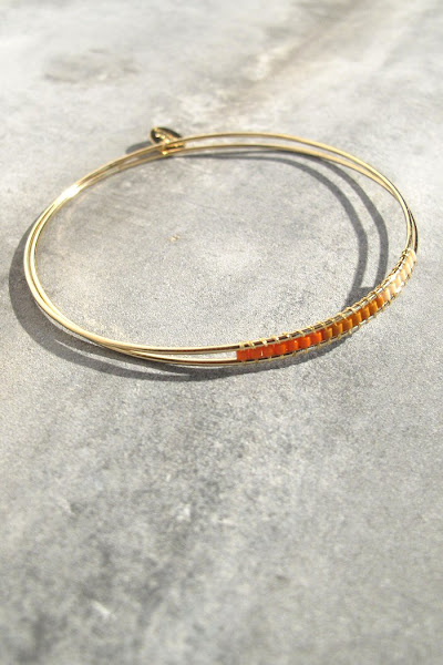 Bracelet Maya corail Tassia Canellis