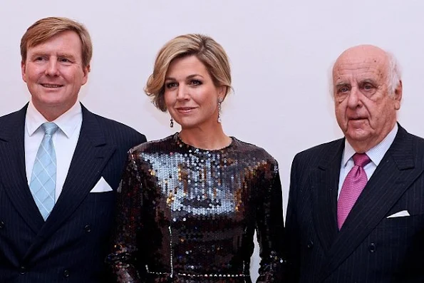 King Philippe and Queen Mathilde of Belgium and King Willem-Alexander and Queen Maxima of The Netherlands attended the opening concert for the Dutch presidency of the European Union council at the Bozar 