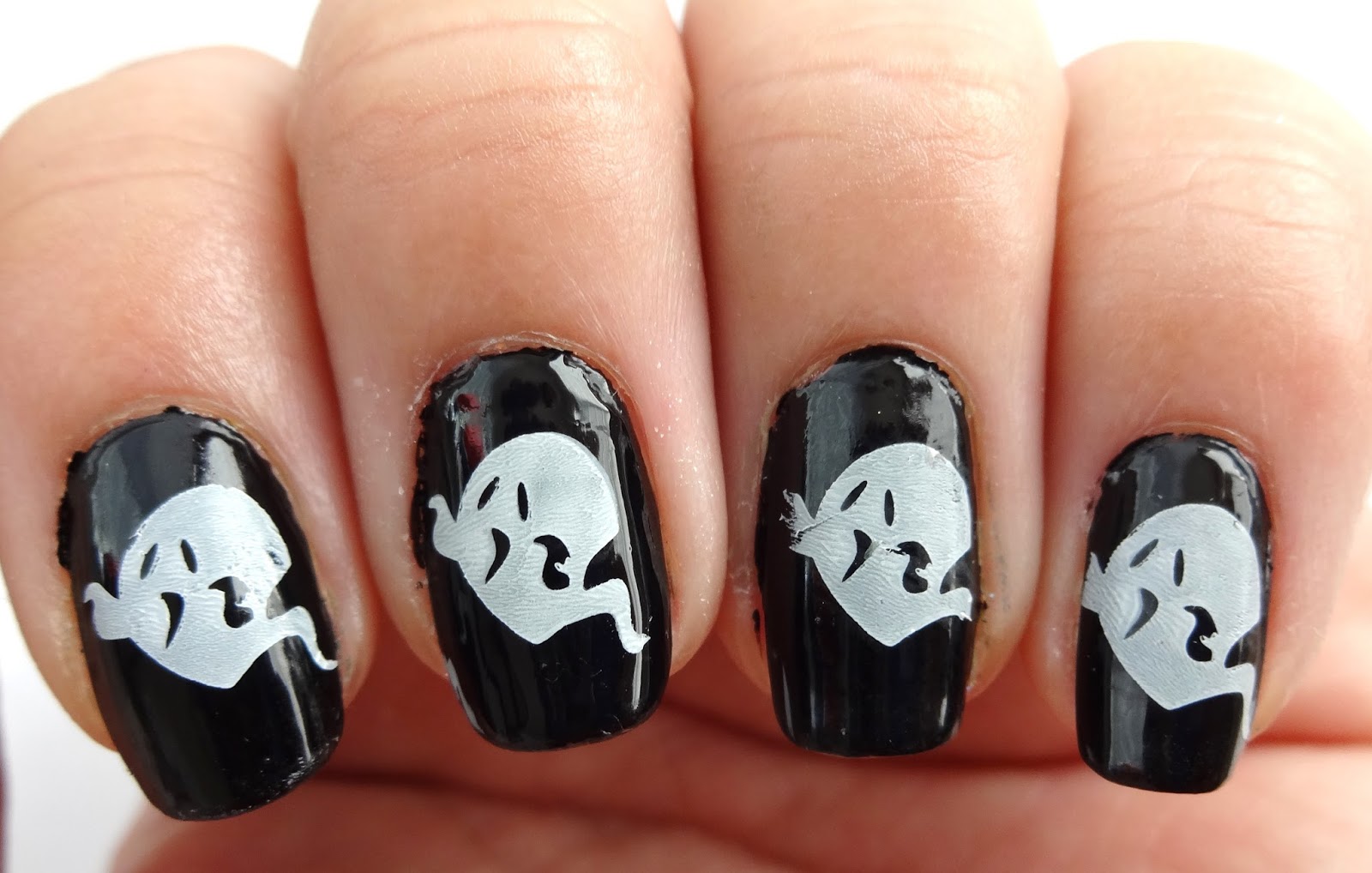 Ghost Stamped Nails