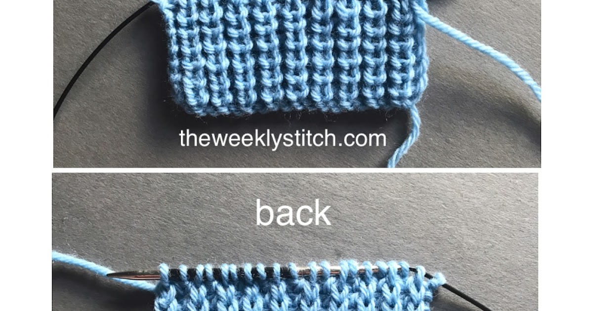 The Weekly Stitch Half Brioche Stitch