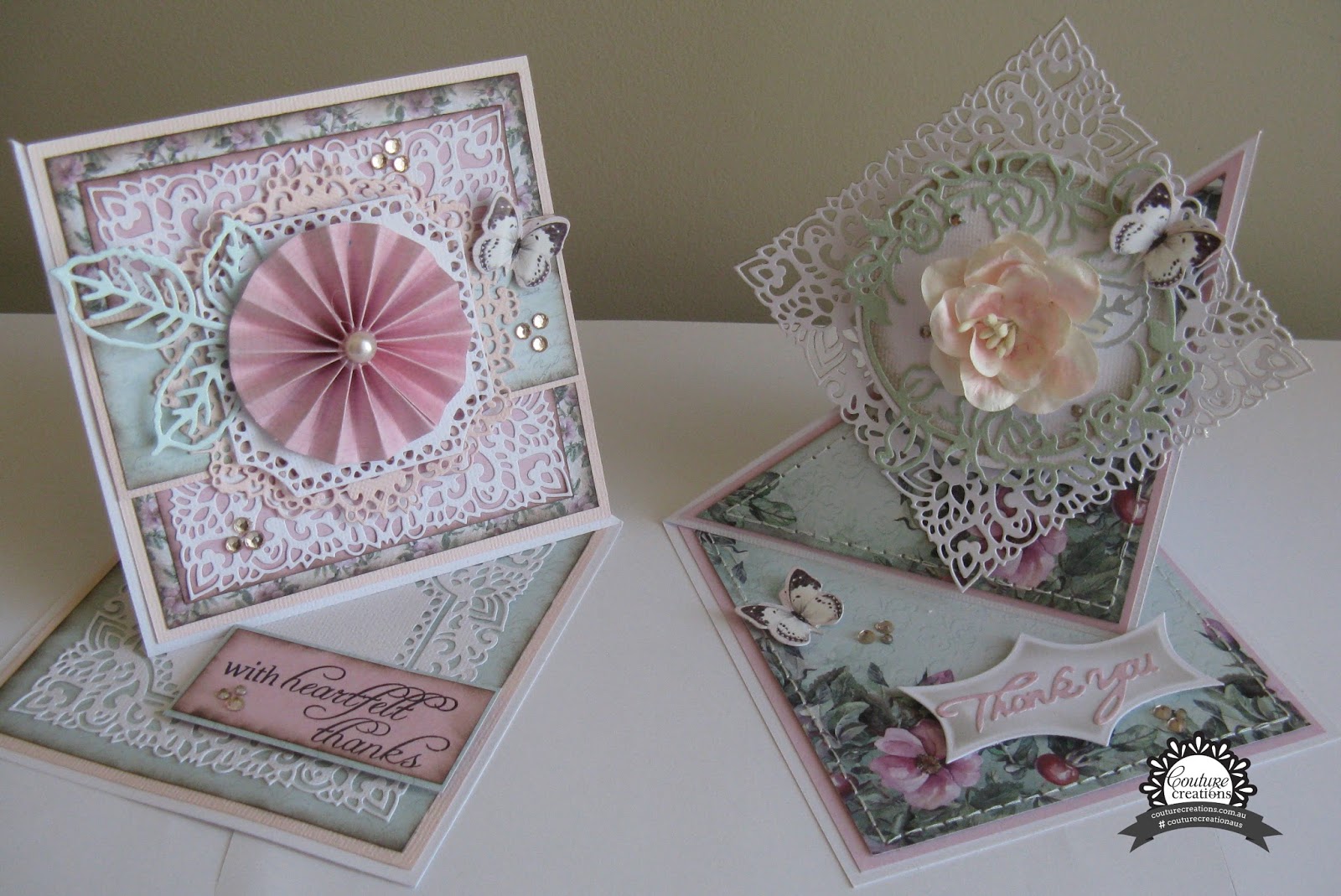 Twisted Easel Cards by Jo Simons Couture Creations