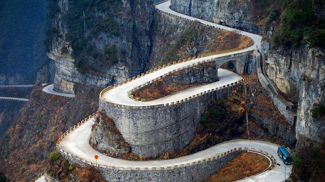 Tianmen Mountain Road, China