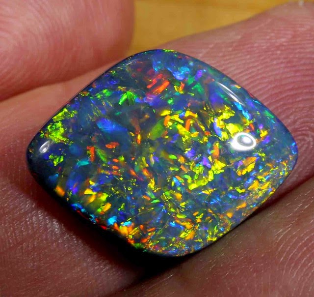 Black Opal from Australia ~ Mineral Photos