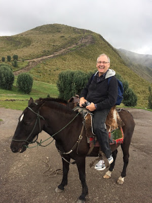 horseback at the top of the teleferico in Quito