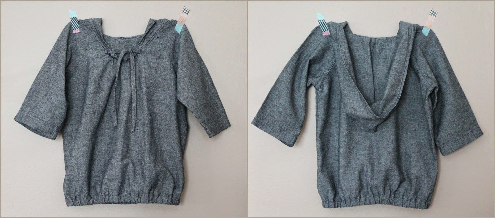 Sewing from Happy Homemade, Volume 2: Sew Chic Kids -- The Pull Over Parka (Pattern S) in Chambray | The Inspired Wren