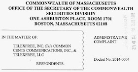 Securities Division of State of Massachusetts complaint against TelexFREE