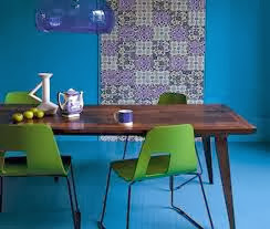 blue dining room decoration