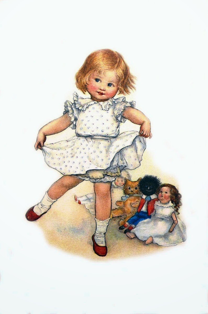 Картинка девочка с куклой. Susan Beatrice Pearse. Susan Beatrice Pearse художник. Куклы для девочек. Старые детские открытки.