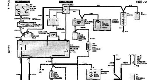 repair-manuals: Mercedez 190E Electric Wiring Diagrams