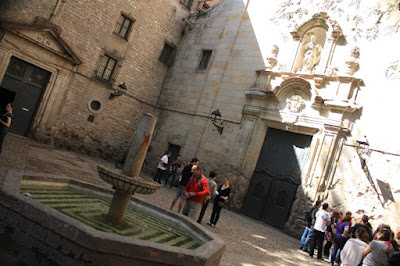 Sant Felip Neri church in the Barcelona Gothic Quarter