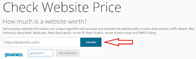 check website pirce Ingin Tahu Berapa Harga Blog Anda? Yuk kita cek