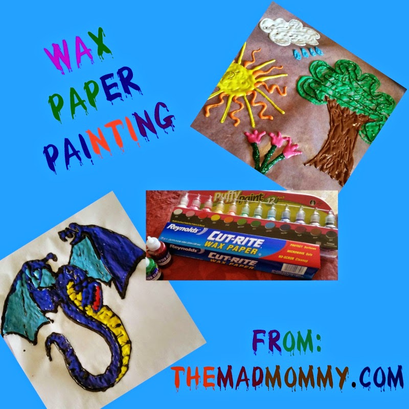 Wax Paper Painting from Domain of the Mad Mommy sadiesmiley.com