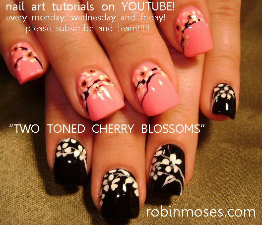 Robin Moses Nail Art Cherry Blossom 2016 Full Length Mint Cherry Blossom Nail Art Design Tutorial